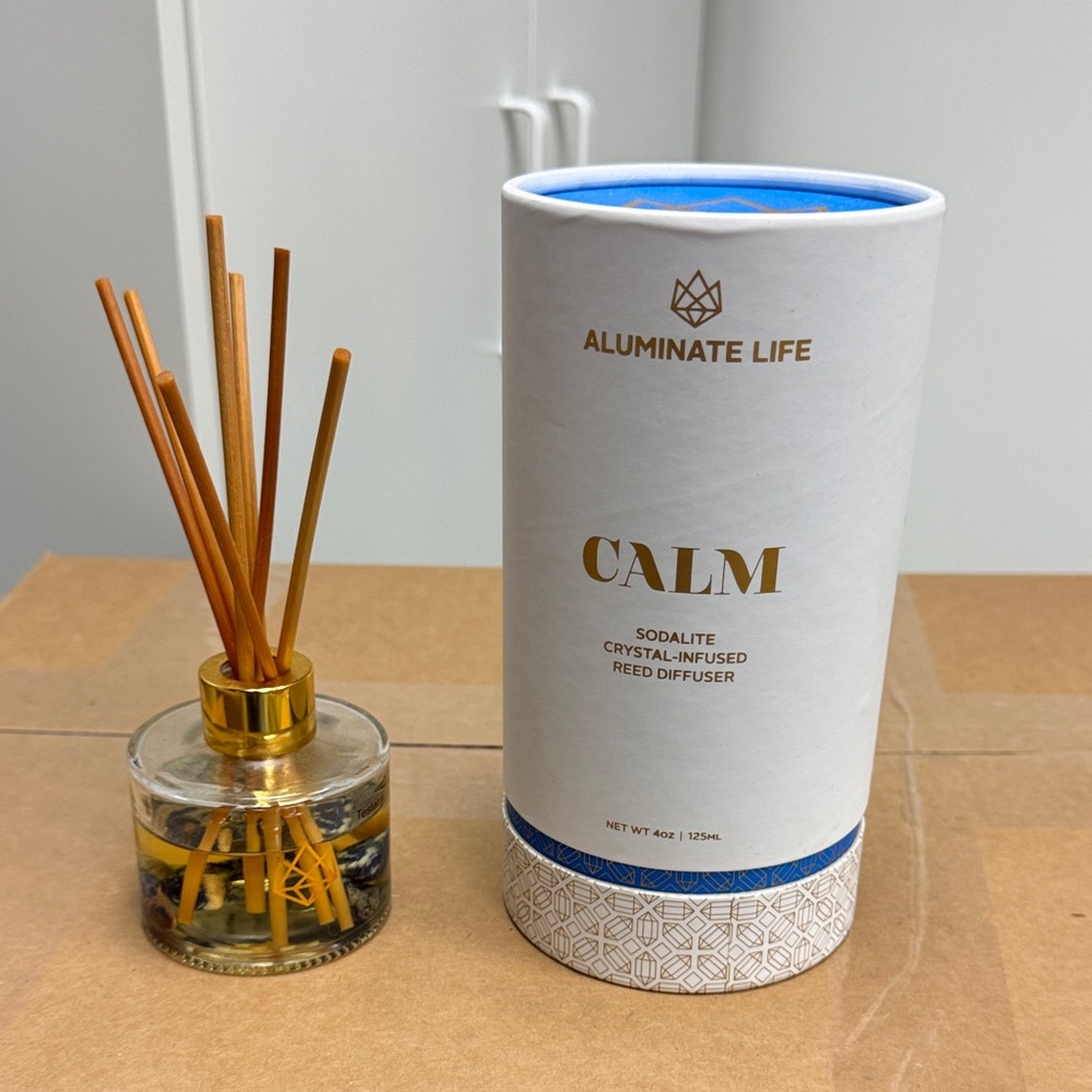 Calm Sodalite Crystal-Infused Reed Diffuser